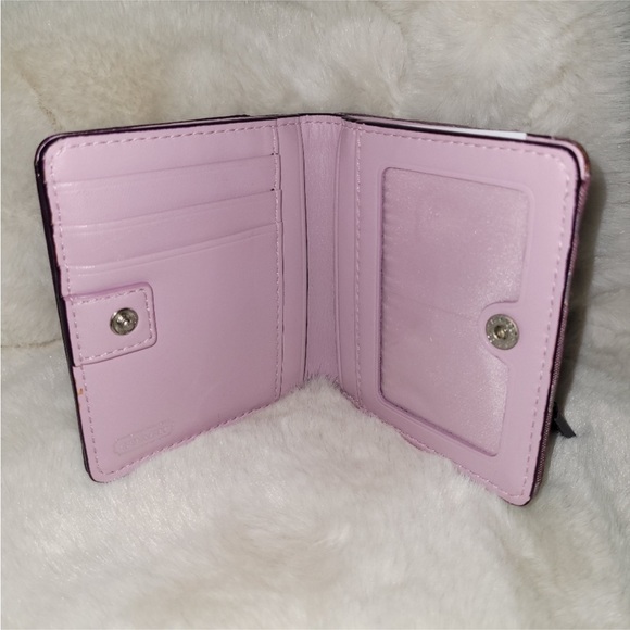 Coach Grammercy Pop Art Purple Mini Wallet - Picture 3 of 9